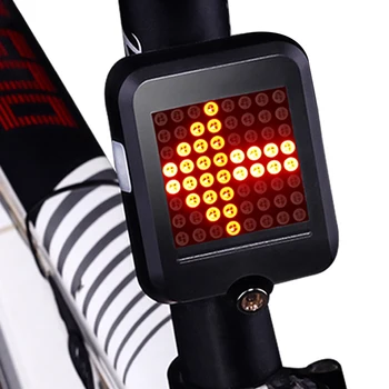 INBIKE Cykel Lys Automatisk Dirction Indikator Baglygte USB-Opladning, Mountain Bike Sikkerhed Advarsel Lys bisiklet aksesuar