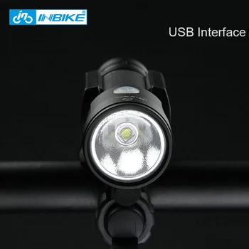 INBIKE Cykel Lys Ultra-Lyse Ultralet Cykel Foran LED Lommelygte Lampe XM-L2-U3 Wick USB-Genopladelige Fakkel 18650 Batteri