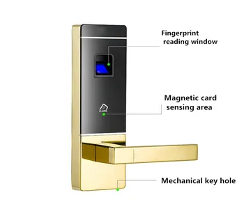 Intelligent Sikkerhed Smart Keyless Biometrisk Fingeraftryk Kort dørlås Elektroniske dørlåse til hjemmet villa kontor