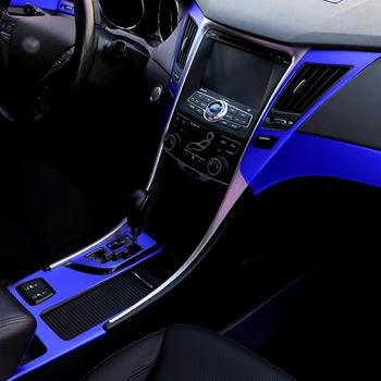 Ipoboo Car-Styling Helt Ny Bil Interiør Center Konsol Ændre Farve Carbon Fiber Molding Mærkat Decals Til Hyundai Sonata