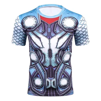 Iron man 3D Printede T-shirts til Mænd Kompression Shirt Cosplay Korte Ærmer Crossfit Toppe Til mænd Trænings-og Klud