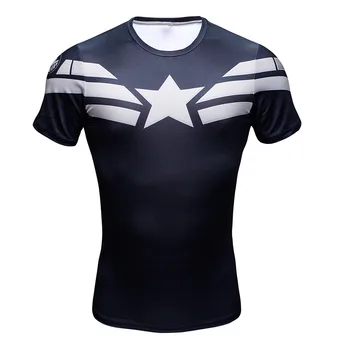 Iron man T-shirts Superhelt 3D-T-shirts Trænings-og Mænd Toppe Kompression Crossfit 2017 Trykt Bodybuilding Sommer Slank ZOOTOP BÆRE
