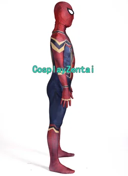 Iron Spider passer Spiderman Homecoming Cosplay Halloween Kostume 3D Spandex Zentai Dragt