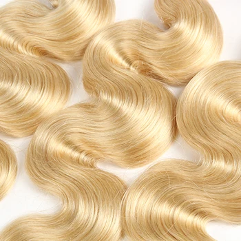 ISEE Brasilianske Krop Bølge 613 Blonde Hår menneskehår Bundter Remy Hair Extension Maskine Dobbelt Skud Hår Vævning