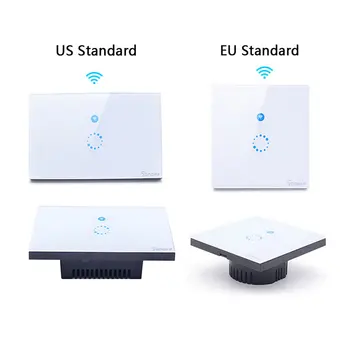 Itead Sonoff Touch Smart Wifi Skifte EU-US 1 Gang Panel Trådløs Fjernbetjening WiFi lyskontakten App Styring Via Telefon For Smart Home
