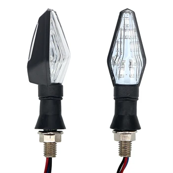 ITimo Motorcykel Flasher LED-blinklys Lampe 1 Par Dual Farve 12 Led Blue & Gult Blinklys Lys Motorcykel Indikator Lys