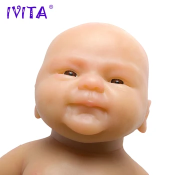IVITA 14inch/1.65 kg Girl Øjne Åbnede Silikone Reborn Dukker Baby Født Full Body i Live Simuleret Boneca Genfødt Silikone Completa