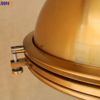 IWHD American Retro Vedhæng lysarmaturer Guld Kobber Stil Loft-Industriel Vintage Lampe Hængende Lamper Lamparas Belysning
