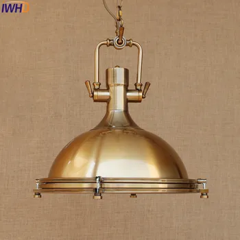 IWHD American Retro Vedhæng lysarmaturer Guld Kobber Stil Loft-Industriel Vintage Lampe Hængende Lamper Lamparas Belysning