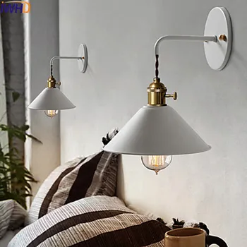 IWHD Nordiske Retro Vintage Væg lamper Farverige Skygge Edison LED væglampe Stil Loft Industrielle Væg Sconce Lamparas