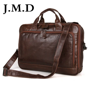J. M. D Classic Ægte Læder Mænd skuldertaske Messenger Taske Business Rejsetaske Hånd taske for Laptop Taske 7005