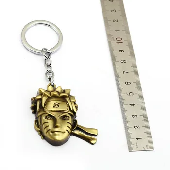 J Store Naruto figur nøglering naruto cosplay hoved Nøglering metal bronze sølv chaveiro Bil Nøglering animationsfilm souvenir -