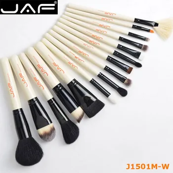 JAF Brand 15 STK Makeup Børste Sæt Professionel Make Up, Skønhed Blush Foundation Kontur Pulver Kosmetik Børste Makeup J1501M-W