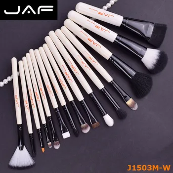JAF Brand 15 STK Makeup Børste Sæt Professionel Make Up, Skønhed Blush Foundation Kontur Pulver Kosmetik Børste Makeup J1501M-W
