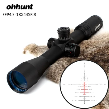 Jagt ohhunt FFF 4.5-18X44 SFIR Første fokusplan Optisk Riflescopes Side Parallax R/G Glas, Ætset Sigtemiddel Lock Reset Anvendelsesområde