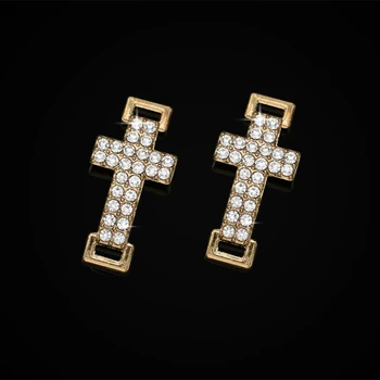 JAKONGO Forgyldt Crystal Cross-Stik til smykkefremstilling Øreringe Tilbehør Resultaterne DIY 25x12mm 5pcs/masse