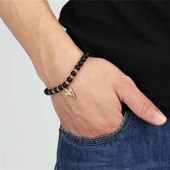 Janeyacy Mærke 2018 Mode Perler Armbånd til Kvinder Obsidian Elasticitet Kvinders Armbånd, Armbånd, Mode Smykker Pulsera mujer