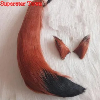 Japan Animationsfilm Krydderi og Wolf Holo Cosplay Fox Øre, Hale Halloween Fox Tail Med Ører Kostumer