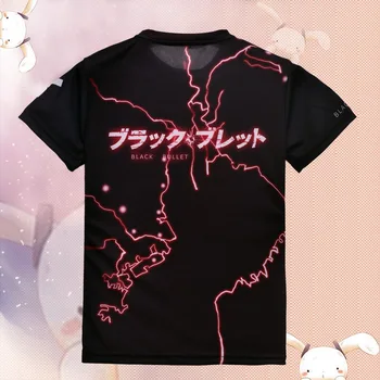 Japansk Animationsfilm Sort Kugle Aihara Enju T-shirt i Polyester T-Shirt Sommer Aktiv Otaku Mænd, Kvinder Tøj