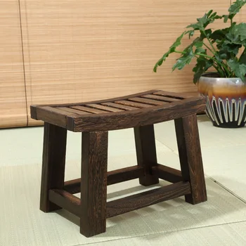 Japansk Antik Træ-Taburet Bænk Paulownia Træ Asian Traditionelle Møbler, Stue Bærbare Lille Træ Lav Skammel Design