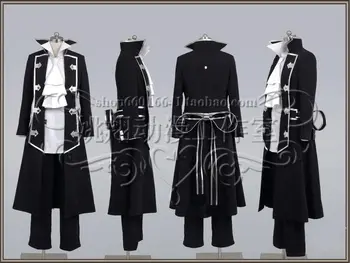 Japansk Hot Anime Pandora Hearts cosplay Gilbert Nightray cos Unisex Halloween fest kostume sæt (frakke+trøje+bukser)