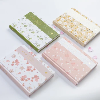 Japansk Kawaii Søde Sakura Blomst Planner Mejeri Månedlig Ugentlig Plan Farverige Tom Linje Grid Dot Side 2018 Tidsplan Notebook-A5
