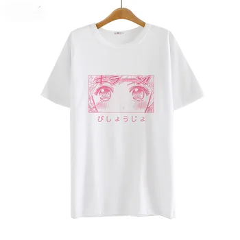 Japanske Søde Hårde Kvinder T-shirt i Blød Søster Sailor Moon Mælk Silke Kawaii Hvide T-Shirts Til Kvinder Harajuku Stil Grafiske Tees