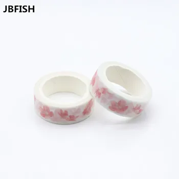 JBFISH 1 Pc / Pack Blomst Fugle Mønster Tegnefilm Tema Washi Tape Masking Tape 8058