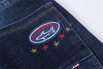 Jeans til mænd mezclilla dsel 42 rippet Tace&shark brand Bære om vinteren Mand I talje broderi Bomuld jeans Milliardær