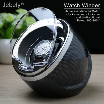 Jebely Black Single Watch Winder for automatisk ur automatiske winder Multi-funktion 5 Tilstande Se Spolemaskiner 1 JA003