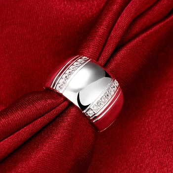 Jemmin 925 Sterling Sølv Kvinde/ Mand, Kæreste ' s Ring med CZ Krystal Bryllup Engagement Engros Mode Finger Ringe, Smykker