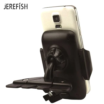 Jerefish Universal Bil CD-Slot telefonholder Svamp Mount luftskrue Beslag 360 Rotation Navigation Til iPhone, Samsung GPS-Enheder