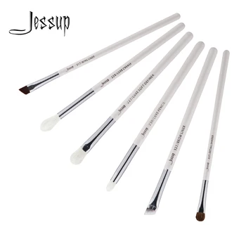 Jessup Børster Perle Hvid/Sølv 6stk Professionel Makeup Pensler Sæt Makeup Brush Tools kit Eye Shader Liner T241