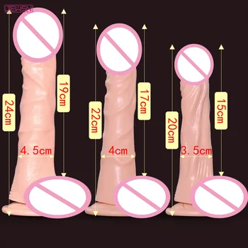 JEUSN Varme USB-Genopladelige Stor Realistisk Dildo Vibrator Mandlige Kunstig Penis Bløde Pik sexlegetøj Til Kvinde Sex-Produkter