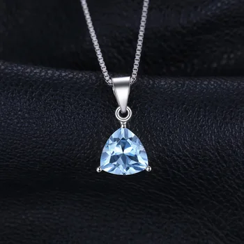 JewelryPalace 2.2 ct Naturlige Himlen Blå Topas Ægte 925 Sterling Sølv Vedhæng For Kvinder Mode Hot Salg Bijouterie til Salg