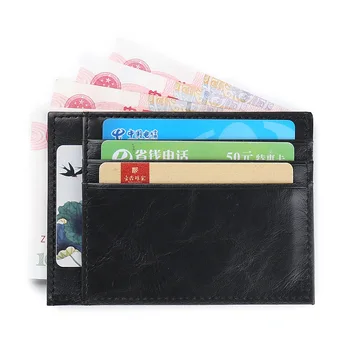 JINBAOLAI Lille Tegnebog Mænd Kreditkort Indehaveren Pung Tynd Mand Tegnebøger Vintage Læder Mænd Tegnebog Helt Kort Punge 2 Farver