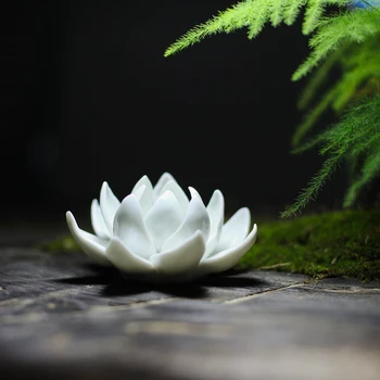 Jingdezhen håndlavet sne lotus duft af røgelse pande keramisk komfur røgelse indsættelse af enheden for Buddha røgelse