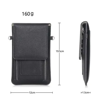 JINSERTA Universal Læder Mobiltelefon Taske Skulder Lomme, Pung Etui Tilfælde halsrem Til Samsung Galaxy Note 8 6.3