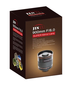 JINTU 900 mm f/8.0 Spejl Telefoto Manuel Fokusering Kameraets Linse +T2 Adapter Til NIKON D5100 D3100 D70 D80, D90 D700 D3200 D5200 D5000