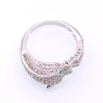 JINYAO Top Kvalitet Mode Romantiske Kvinder Smykker Tiger Hvide Zircon Guld Farve bryllupsfest Ring For Kvinder Gave