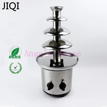 JIQI 4 Niveauer Elektriske Chokolade Springvand maker machine Sauce varmelegeme Chokolade Fondue Bryllup, Fødselsdag, Jul pumpe Maskine