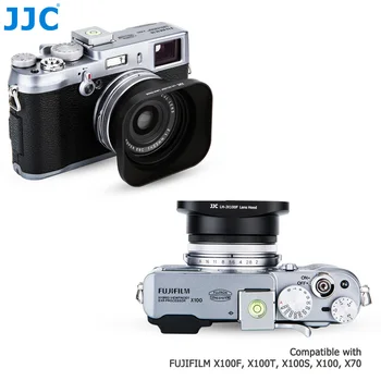 JJC Firkantede Metal Kamera Modlysblænde 49mm Protector Adapter Ring Kit Til Fujifilm X100/X100S/X100T/X100F/X70