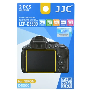 JJC LCP-D5300 LCD-Guard Film Screen Protector 2STK Kameraets Display Cover til Nikon D5300,D5500,D5600