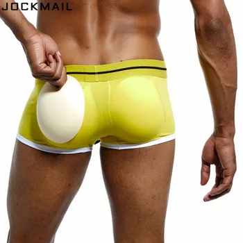 JOCKMAIL mærke Front + back Magic Balder aftagelig push up cup bule styrke sexet herre undertøj boksere gay undertøj penis