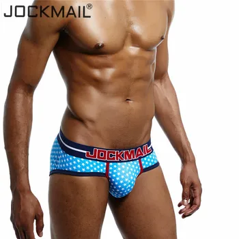 JOCKMAIL Mærke mænd undertøj sexet trusse Høj kvalitet bomuld mode Stjerne print mandlige underbukser slip gay-undertøj til mænd shorts