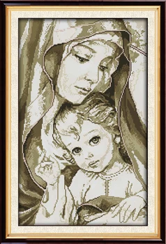 Jomfruelige gudinde baby angel malerier Tælles Trykt på lærred DMC 11CT 14 CT Kinesiske Cross Stitch kits, Håndarbejde, broderi Sæt