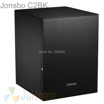Jonsbo C2 Sort C2BK, HTPC ITX Mini computer sag i aluminium, støtte 3.5