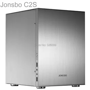 Jonsbo C2 Sølv C2S HTPC ITX Mini computer sag i aluminium støtte 3.5