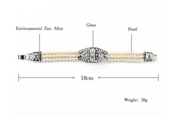 JOOLIM Smykker Engros/Luxe Lagdelt Crystal Simuleret Perle Armbånd Cocktail Smykker Brand Smykker