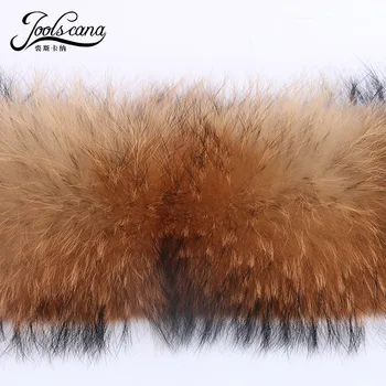 JOOLSCANA ægte vaskebjørn pels krave vinter-tørklæde kvinder ægte pels tørklæde neck cap naturlige vaskebjørn bredere større luksus krave